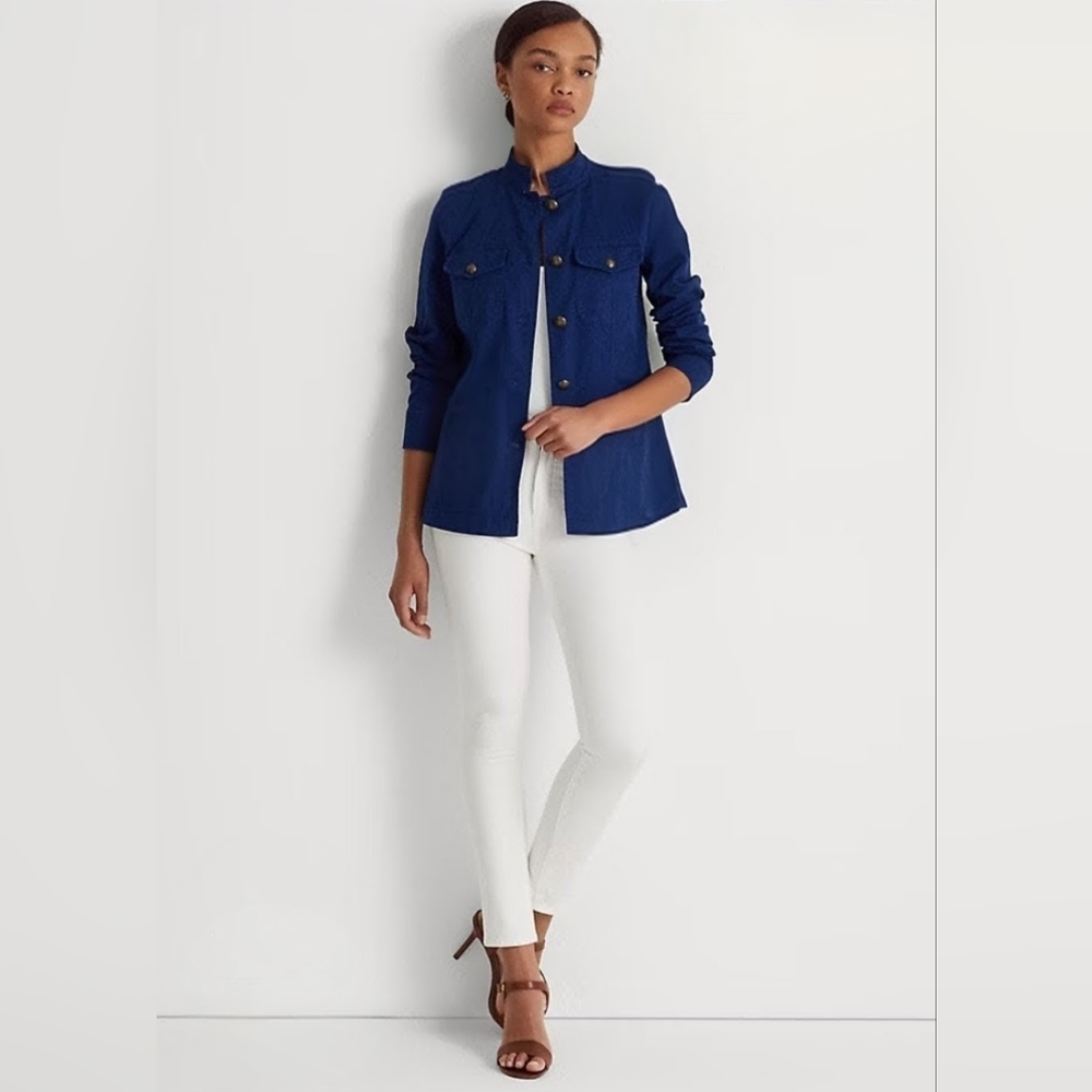 Ralph Lauren Cotton Field Jacket in Lapis Sea Size 16